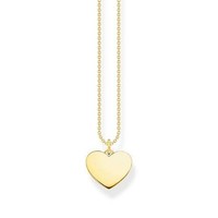 Thomas Sabo Kette Mit AnhäNger Herz Silber Vergoldet - Gravu