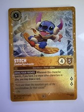 Disney Lorcana Stitch Carefree Snowboarder 42/P3 Glimmer Foil Promo Card NM