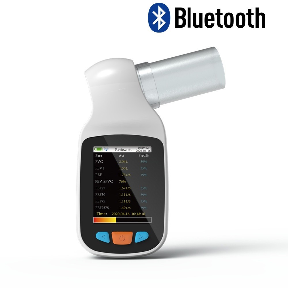 Handheld Spirometer Pulmonary Function Lung Volume Device Bluetooth espirómetro