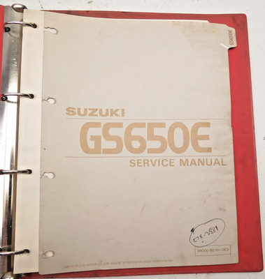1981 Suzuki GS650e Factory Service manual Suzuki GS 650 Repair Manual