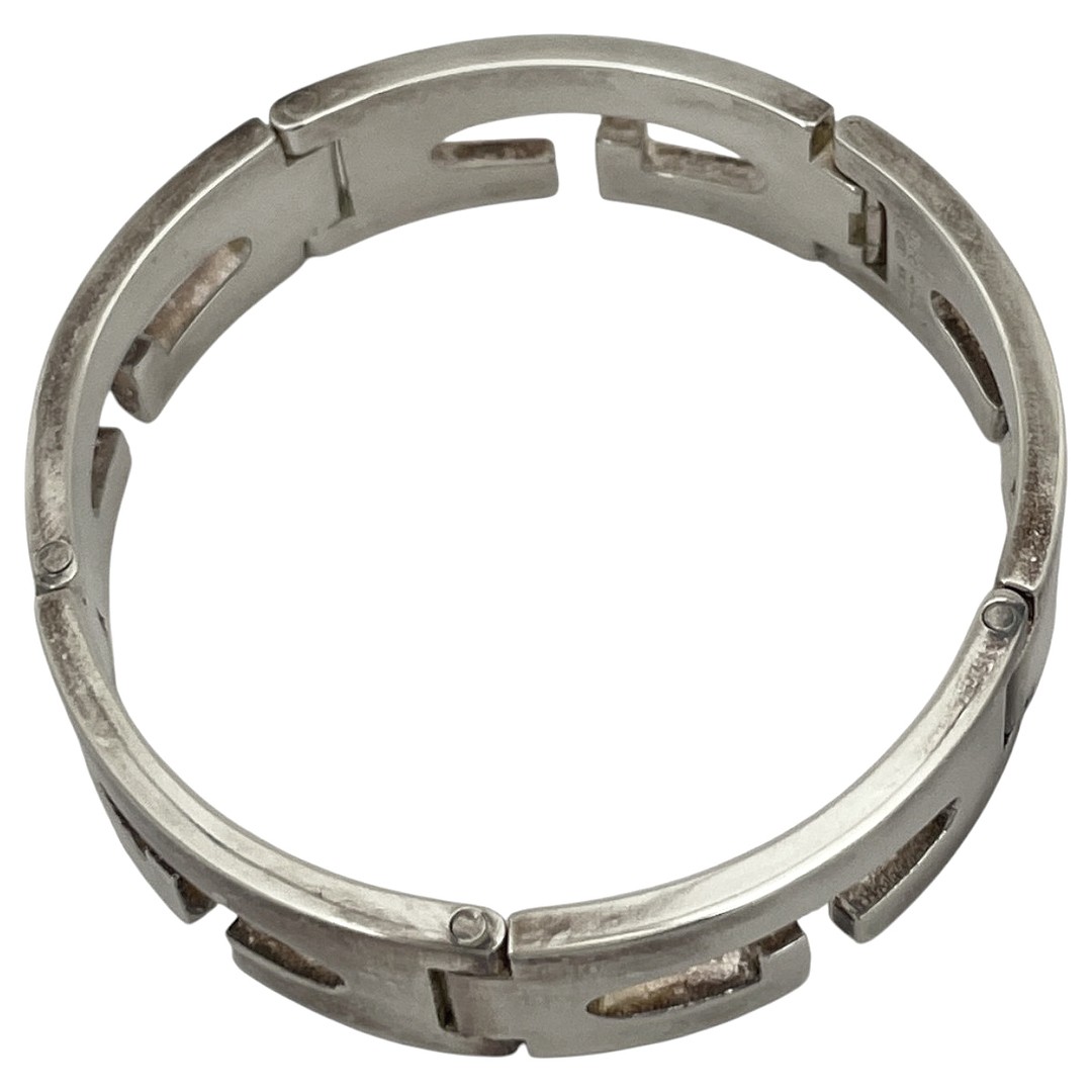 GUCCI G Logo G Motif Bangle Bracelet Sterling Silver 925 7.3in 6.9in 0.6in