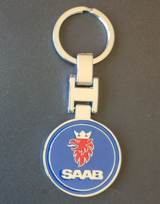 SAAB Metal H Buckle Keychain Car Key Ring Key Holder Key Fob Auto Accessory Gift