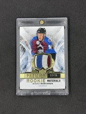 MIKKO RANTANEN Avalanche 2015-16 UD Premier Rookie Materials Patch Card #12/25. rookie card picture