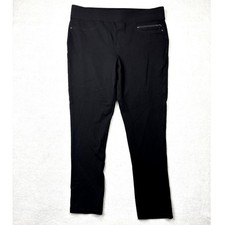 DKNY Jeans Pants Womens Large Black Ponte Knit Comfort Pull On Ankle 1312531