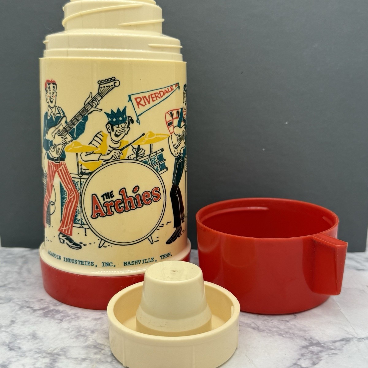 THE ARCHIES Vintage 1969 Archie Comic Plastic Thermos Aladdin w