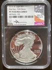 2019-W $1 SILVER AMERICAN EAGLE NGC PF70 First Day of Issue MERCANTI : 07224