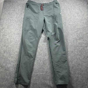 Figs Pants Womens Large Tall Gray Technical Collection Drawstring Scrub