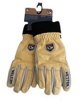 HESTRA Army Leather Gloves Wool Terry Liner Unisex 8 Medium New Ski Winter Snow