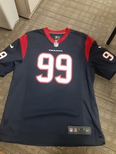 NFL J.J. Watt Medium Houston Texans Blue and Red On Field Jersey