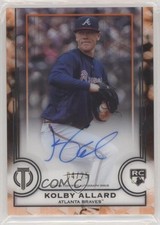 2019 Topps Tribute League Inauguration Orange 4/25 Kolby Allard #LA-KA Auto no9