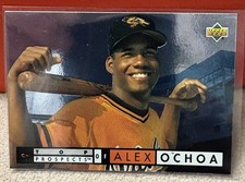 1994 Upper Deck Electric Diamond Alex Ochoa Baseball Rookie Card Orioles NM+. rookie card picture