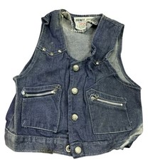 Vintage Prince John Sanforized 60s/70s denim vest Hong Kong 3T/4T