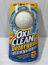NOS Oxi Clean Toss-N-Go Laundry Detergent Ball Fresh Scent 25+ Loads Starter Kit