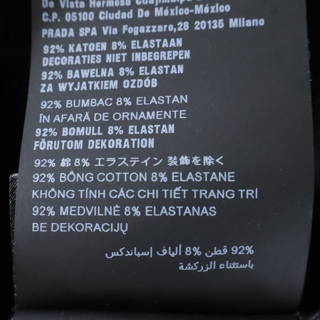 PRADA 23SS STRETCH COTTON Front Logo Design Crew Neck Top Short Sleeve Used bfc7 thumbnail 7