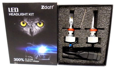 Zdatt LED Headlight Kit Replacement For H8, H9 & H11 Halogen Bulbs New Free Ship