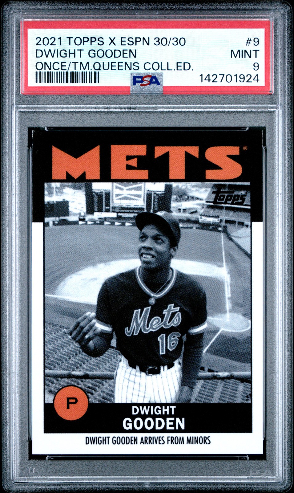 2021 Topps X ESPN 30 For 30 Once Upon 1986 Mets #9 Dwight Gooden PSA 9 MINT