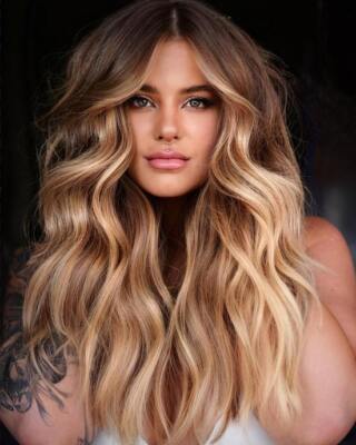 Balayage Ash Blonde Dark Brown Wave Lace Front Wigs 13x4