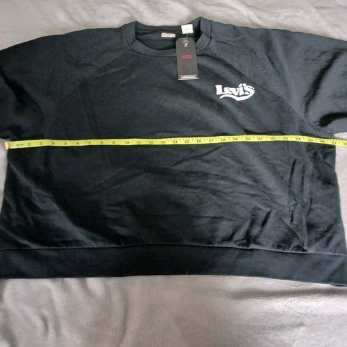 Levis Long Sleeve Crew Neck Pullover Graphic Sweatshirt Black Womens Size 3X - Picture 10 of 16
