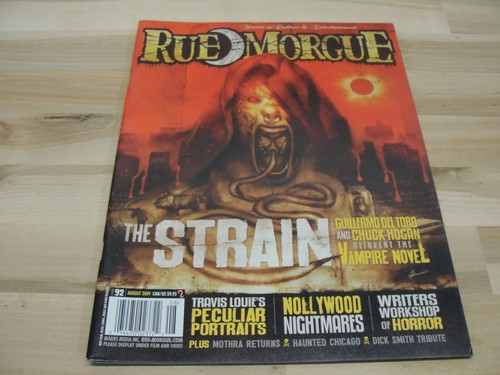 AUGUST 2009 RUE MORGUE # 92 THE STRAIN MAGAZINE