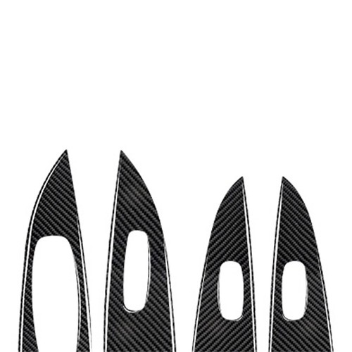 4X Carbon Fiber Door Window Lift Console Cover Trim For Nissan Sentra 2013-2019 - Picture 8 of 20