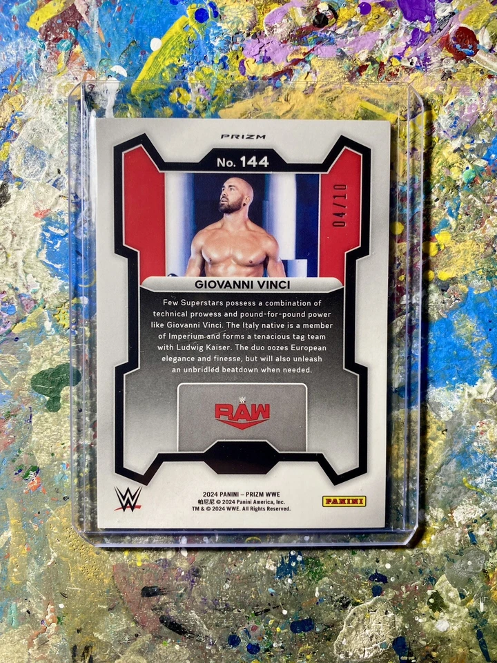 2024 WWE Panini Prizm Undercard GIOVANNI VINCI Gold Disco /10 - Image 2 of 3