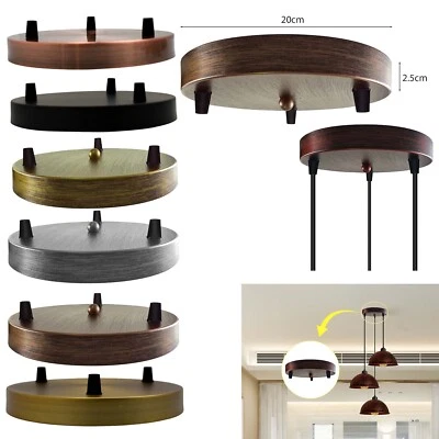 LED_SONE Multi outlet ceiling rose 3 outlet Vintage Style Ceiling Light Fitting Plate