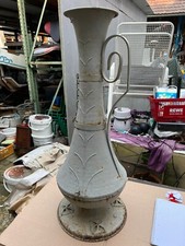 Stary duży metalowy dzbanek wazonowy z uchwytem wys. 92 cm rzadki