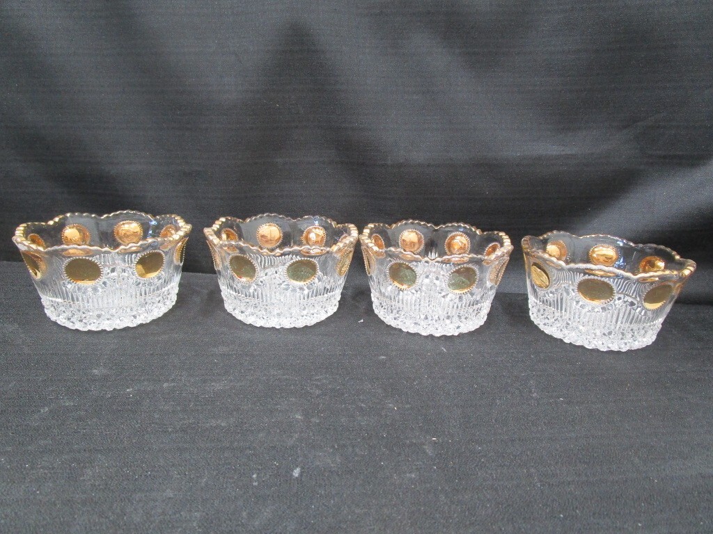 Vintage EAPG U. S. Glass - Manhattan Pattern Berry Bowls - Set Of 4 | eBay