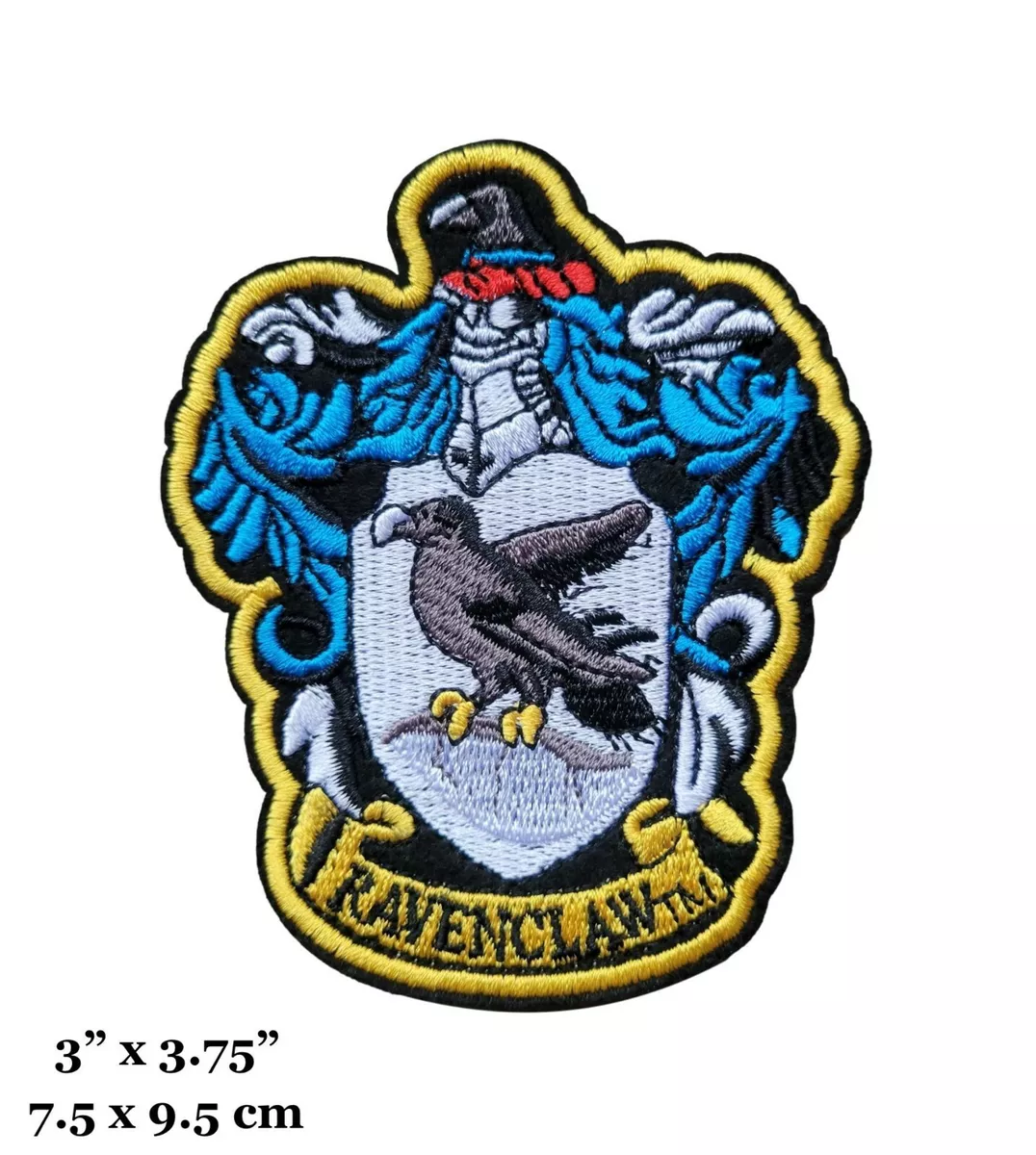 HP Ravenclaw Crest 3 Tall Embroidered Iron on Patch Set of 3 