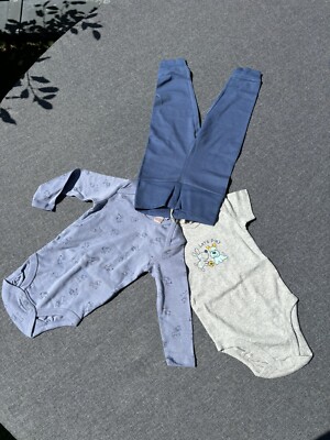Lupilu Set: 2 Bodys Body (1x langarm + 1x kurzarm) + Hose Größe 74 / 80 - Neu