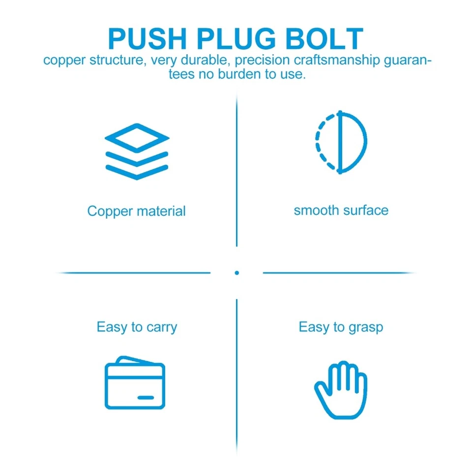 2pcs Pop-up Bolt Drain Waste Click Clack Bolt Replacement Push Spring Plug - Image 2 of 4