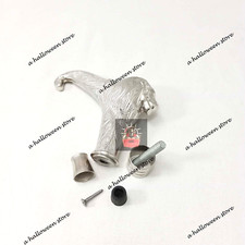 Vintage Silver Brass Lion Head Handle For Walking Stick Wooden Cane Only Handle