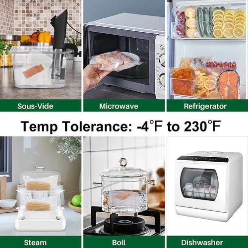 100-1000 Quart Vacuum Sealer Bags 8x12 6x10 Embossed Food Saver Storage Package - Picture 9 of 13