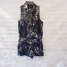 Shorts Romper Grass Collection Size Small Black and White