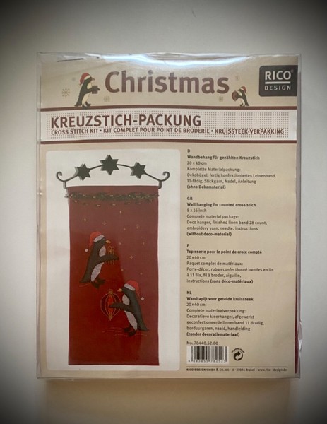 Rico Design Kreuzstickpackung ,,Wandbehang‘‘ 20X40Cm, Komplettset-image