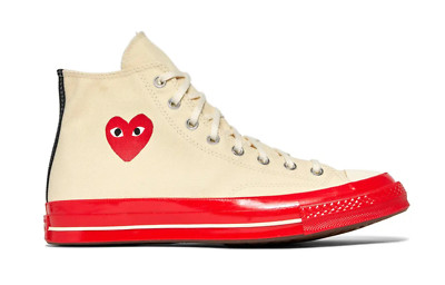 Converse Comme des Garçons Play x Chuck 70 High 'Pristine Red' A01794C SIZE 10
