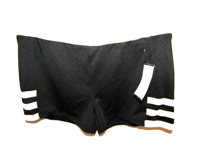 NWT $30, ZELOS  Junior's Size Large, Black & White Athletic Running Shorts, Poly