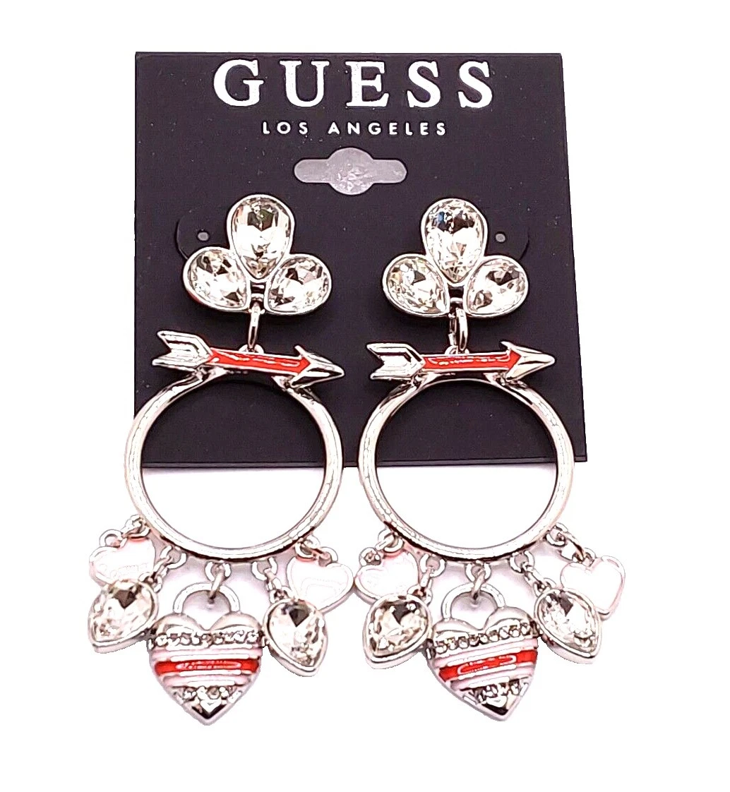 Pendientes de Moda Aro Cristal GUESS