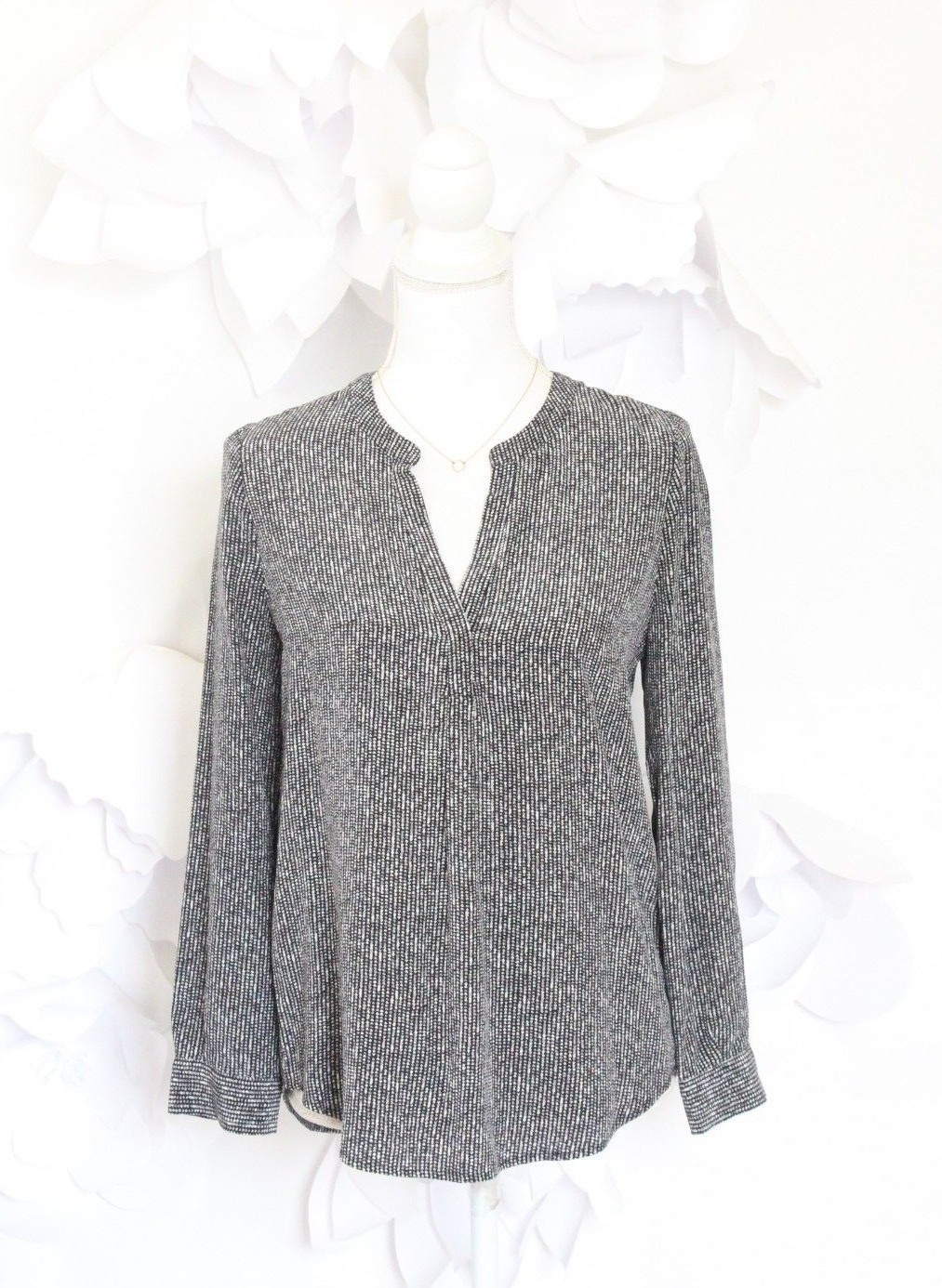 joie black silk blouse