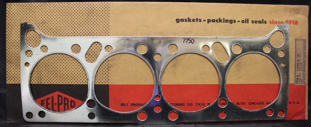 Vintage NOS Fel-Pro 7750 S / 1144 Head Gasket 1958 Pontiac V8 | eBay