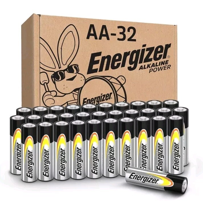 Energizer AA Batteries Double A Long Lasting Alkaline Batteries 32 Pack-image