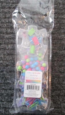 new cali & caro disktop accessories DIG27048 128 count 8 paper clips 40 map pins