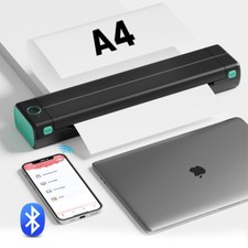 Portable Inkless Thermal Printers Wireless Travel M08F or A4 Thermal Paper Lot