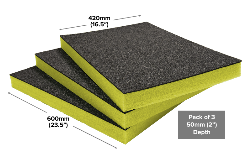 Shadow Foam Pack (600mm x 420mm) Snap On Yellow Cut & Peel Foam Insert eBay