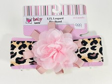 NEW Baby GANZ Li'L Leopard Print Baby Girls Headband Bow Hairbands 0-6 months