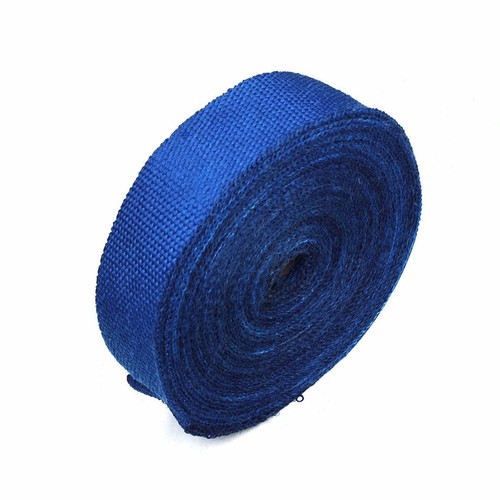 2" x 50FT Roll Blue Exhaust Wrap Manifold Header Pipe Heat Wrap Tape+10