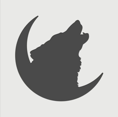 8''x8'' Clear Plastic Stencil - Wolf (ME418)