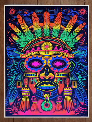 Aztec God Poster 18x24in