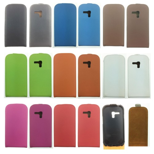 Luxury REAL LEATHER FLIP CASE FOR SAMSUNG GALAXY S3 MINI I8190 UK FREE DISPATCH - Picture 2 of 27