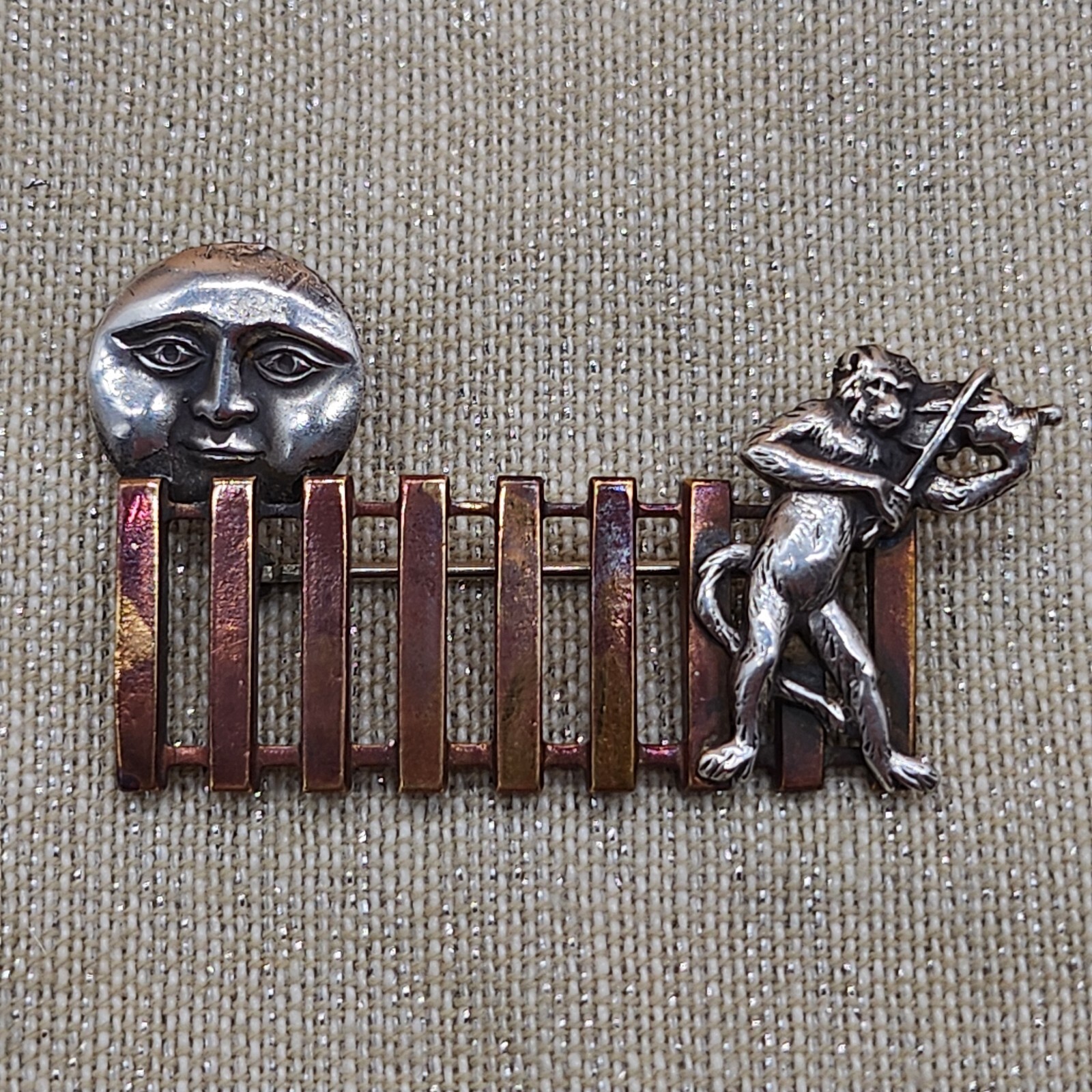 Rika Marked 925 Sterling Silver Monkey Playing Fi… - image 12